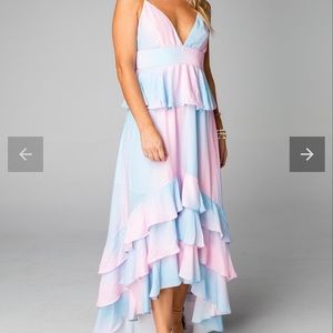 Buddy love high low gender reveal dress